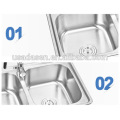 DS8348 hammered stainless steel thermal serving small bowl kitchen sink
